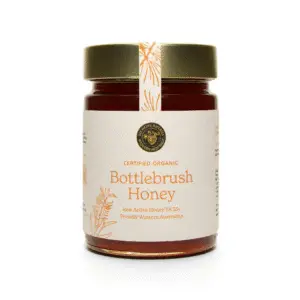 Certified Organic Raw Bottlebrush Honey T/A 35+