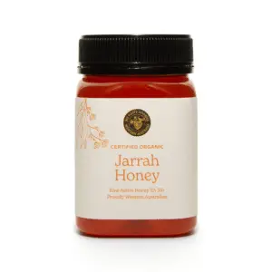 Certified Organic Raw Jarrah Honey (Plastic Jar) T/A35+