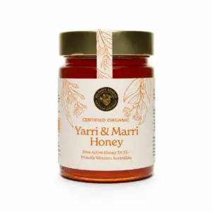 Certified Organic Raw Yarri & Marri Honey T/A 35+